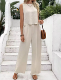 Soft Bow Co-ord Set (Sleeveless Vest + Trousers)