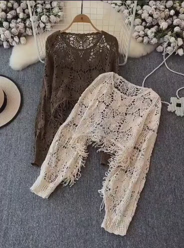 Musely Noir Embellished Knit Top